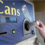 Recycle cans or use reusable water bottles