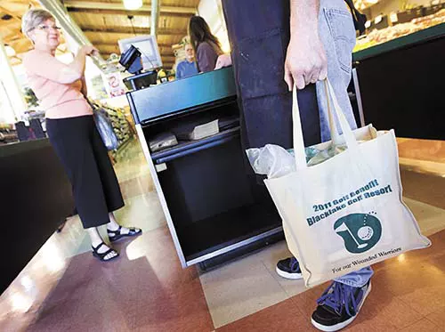 Reusable Bag at store checkout