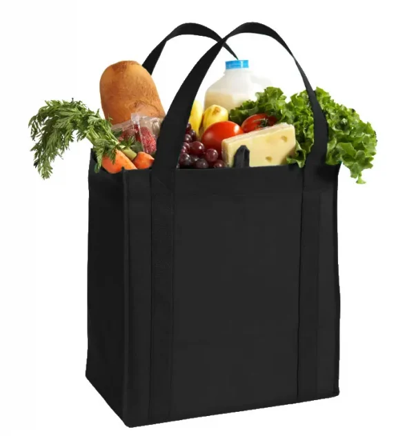 Wholesale Custom Reusable Grocery Bags, Bulk - Black