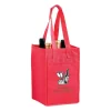 Custom 4-Bottle Wine Totes - Red