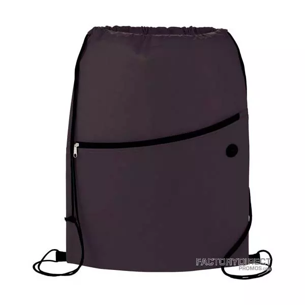 Customizable Cinchable Drawstring Bag - Black