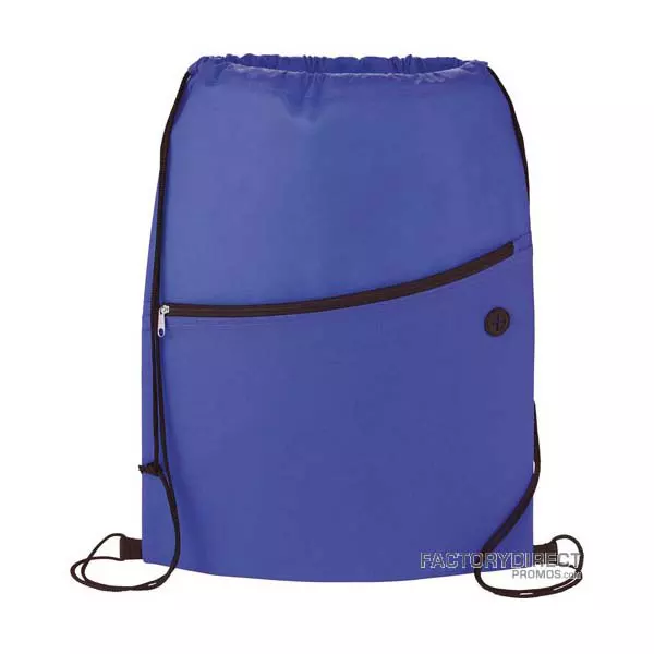Customizable Cinchable Drawstring Bag - Royal Blue