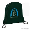 Custom Promotional Hunter Green Polyester Drawstring Bags in Bulk