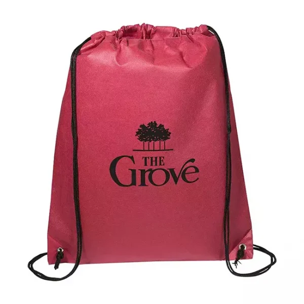 Custom Drawstring Backpack with cinch closing top - Burgundy