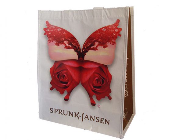 Custom Reusable Grocery Bag with company logo and branding - Sprunk Jansen