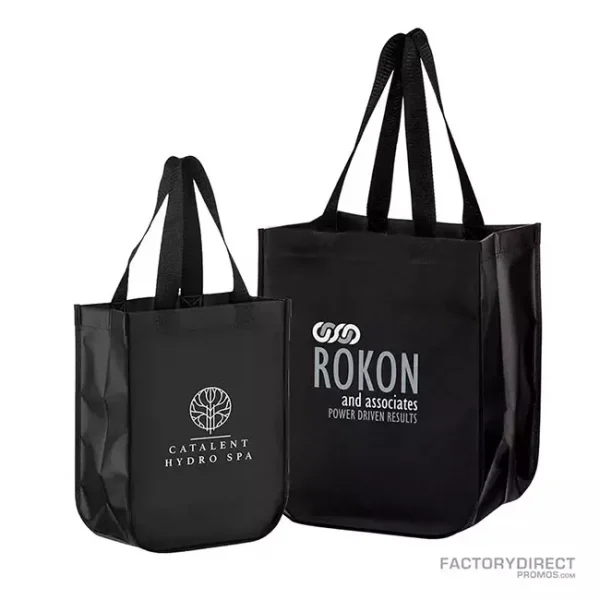 Custom Recycled Bags - Black with Black Sides