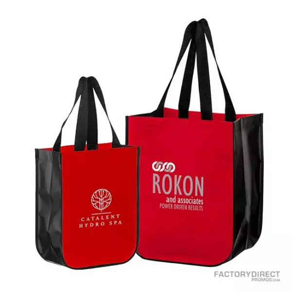 Custom Recycled Bags - Red with Black Sides