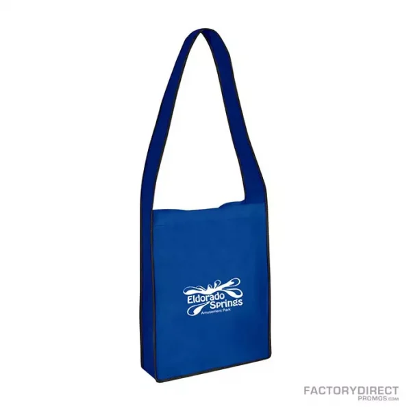 Custom Blue Reusable Messenger Bag