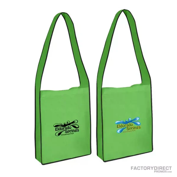 Custom Lime Green Reusable Messenger Bag