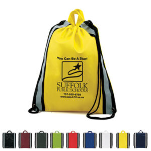 Reflective Eco Drawstring Bags – Large