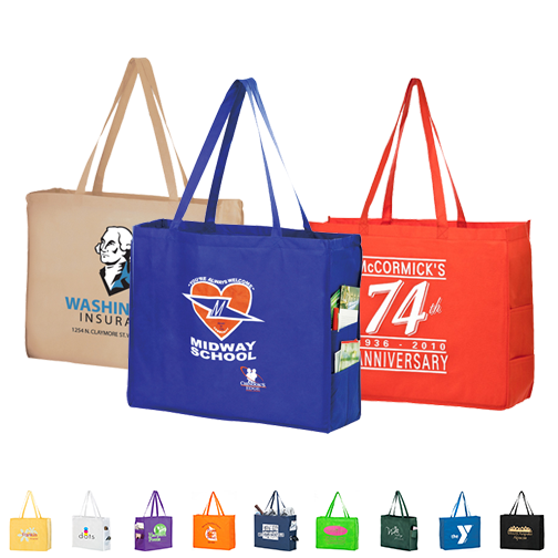 Cheap Wholesale Shopper Non Woven Tote Bag 16 x 12 In Bulk