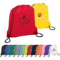 Custom Polyester Drawstring Bags - Assorted Colors