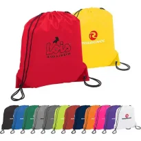 Custom Polyester Drawstring Bags - Assorted Colors