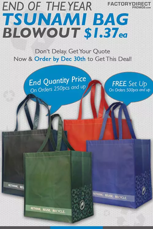 End of Year - Reusable Shopping Bags Blowout