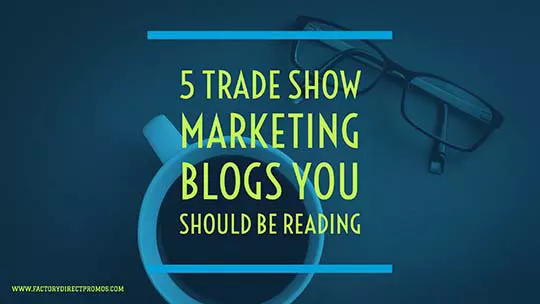 Eye glasses and coffee cup background for caption: 5 Trade Show Marketing Blogs You Should Be Reading