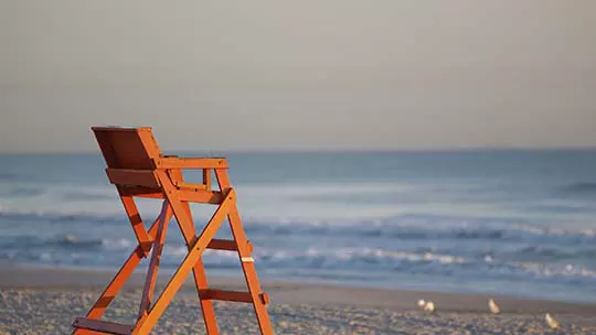 Lifeguard chair on Jacksonville Beach