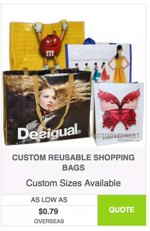 Create custom reusable shopping bags at the best price