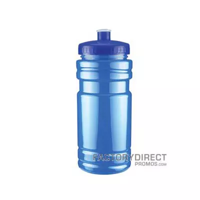 Get your logo custom printed on these 20oz Transparent Water Bottles - Royal Blue