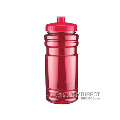 Get your logo custom printed on these 20oz Transparent Water Bottles - Translucent Red