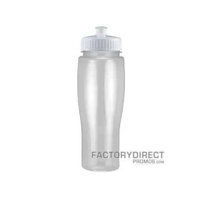 Print your Logo on this custom 24oz Transparent Water Bottles - White
