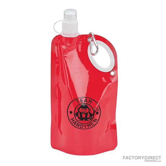 Custom logo Printed 25oz Collapsible Bottles - Red