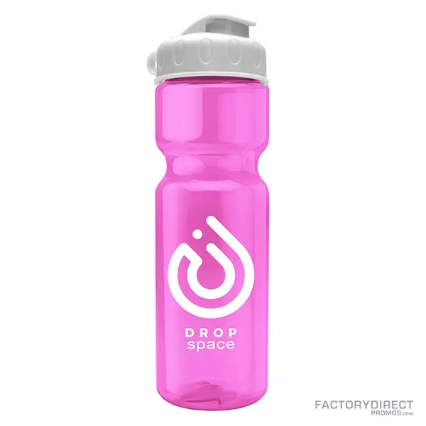 Custom 28oz Water Bottle - Flip-top - Pink