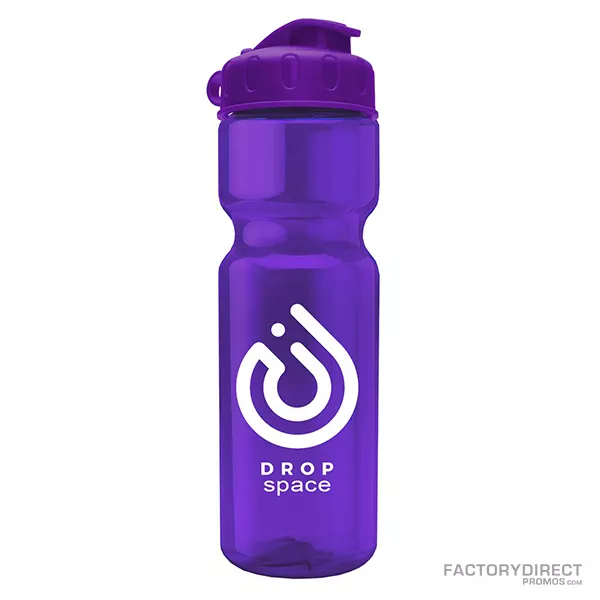Custom 28oz Water Bottle - Flip-top - Violet