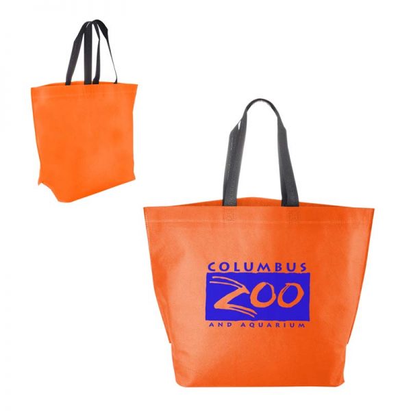 Custom Economy Heat Sealed Shopper Bags - Orange