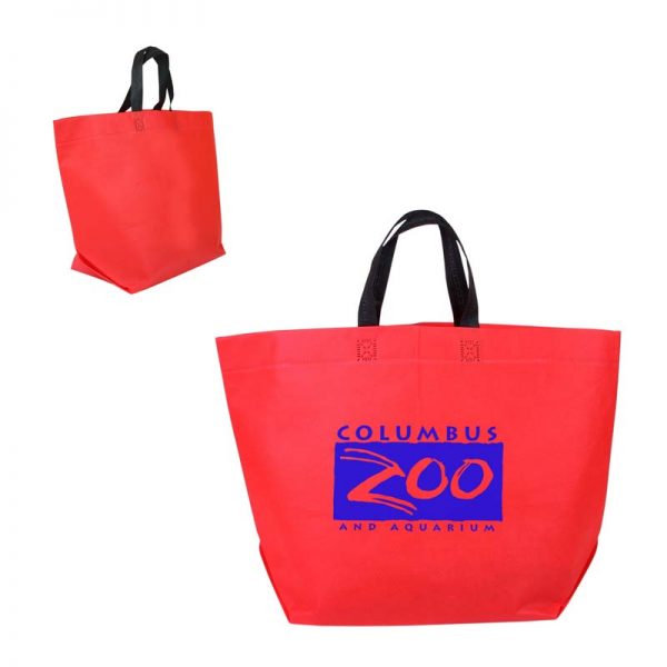 Custom Economy Heat Sealed Shopper Bags - Red