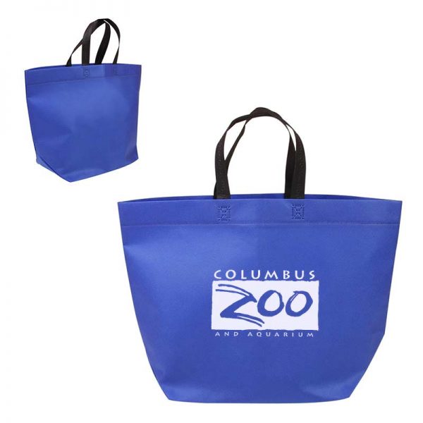 Custom Economy Heat Sealed Shopper Bags - Reflex Blue