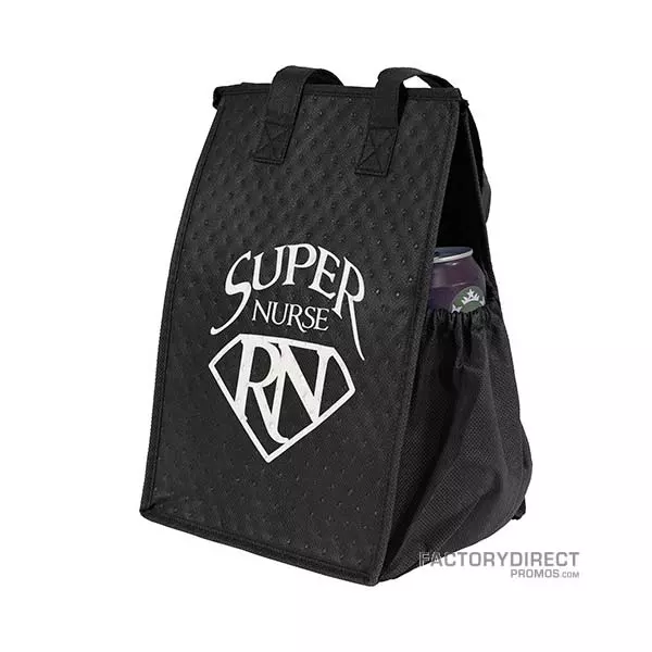 Custom Reusable Insulated Lunch Cooler Bags - Black