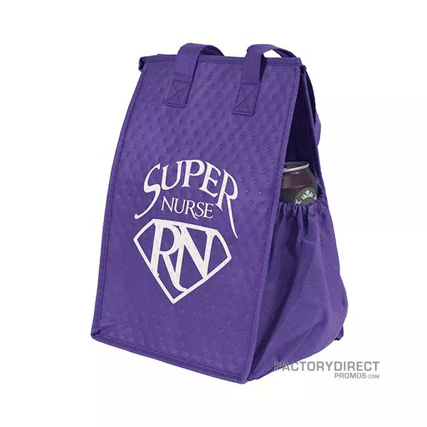 Custom Reusable Insulated Lunch Cooler Bags - Purple / Grape