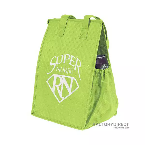 Custom Reusable Insulated Lunch Cooler Bags - Lime Green