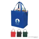 Custom logo printed insulated promotional cooler bags in a variety of colors
