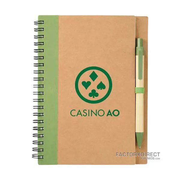 Green Recycled Notebook/Pen Combo