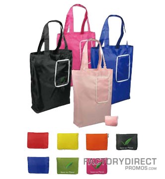 Zip-Up Folding Custom Tote Bags - 13.4