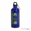 Custom Printed Logo on a Blue Aluminum Water Bottles Bulk Ordering