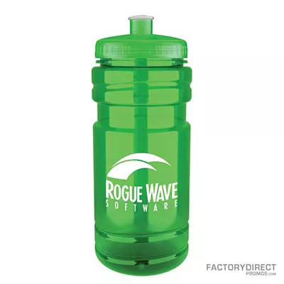 BPA-Free Custom printed logo 20oz Transparent Water Bottles - Green