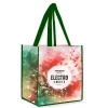 Vibrant Custom Sublimated Printed Bag with Green Handles and Trim