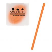 Orange Silicone Straw