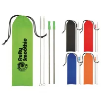 Custom imprinted Stainless Steel Straw Kit