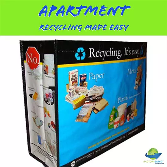Large reusable recycling bag for apartment living