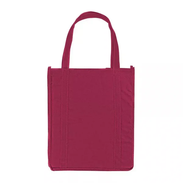 Burgundy promotional grocery tote bag