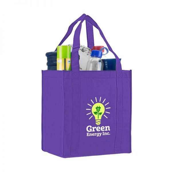 Logo promotional grocery tote - Purple