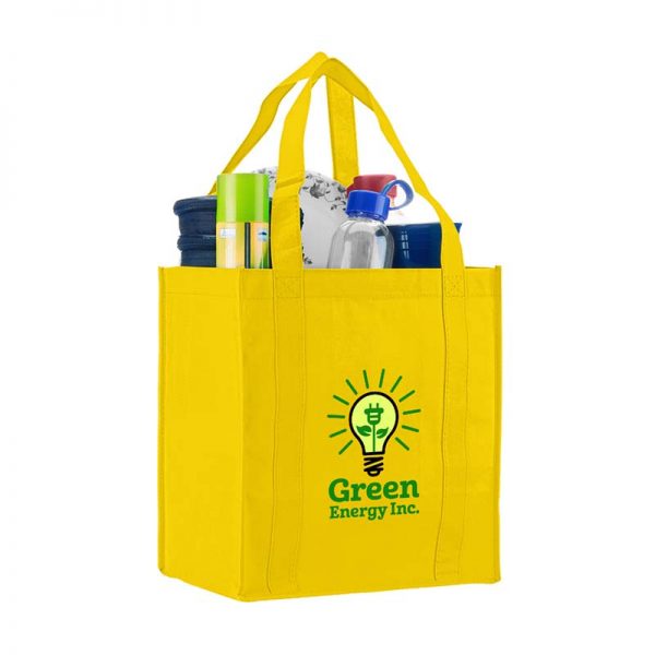 Logo promotional grocery tote - Yellow