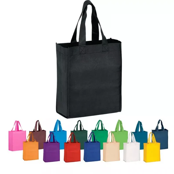 Color assortment of reusable bags available for logo imprint