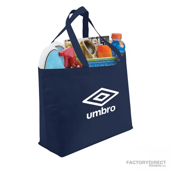 A packed full Custom Printed Cheap Shopper Bag - Navy