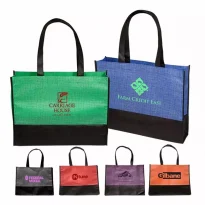 Custom tonal non-woven tote bag