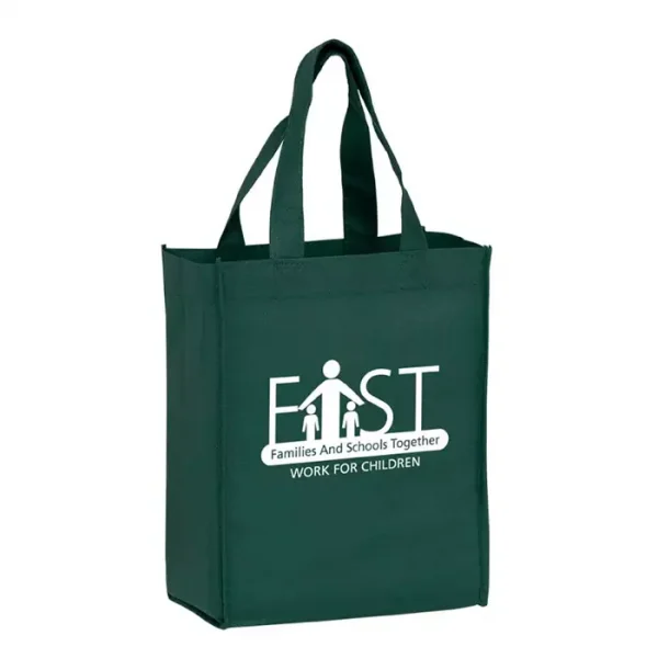 Hunter Green Reusable Bag with Custom Imprinted Logo
