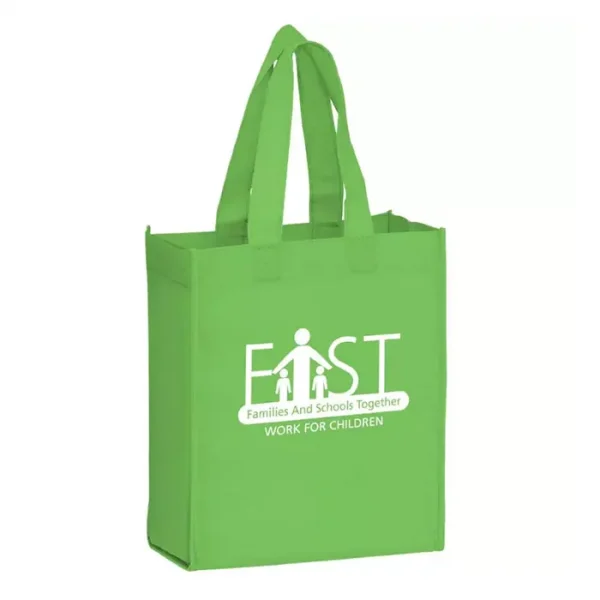 Lime Green Reusable Bag with Custom Imprinted Logo